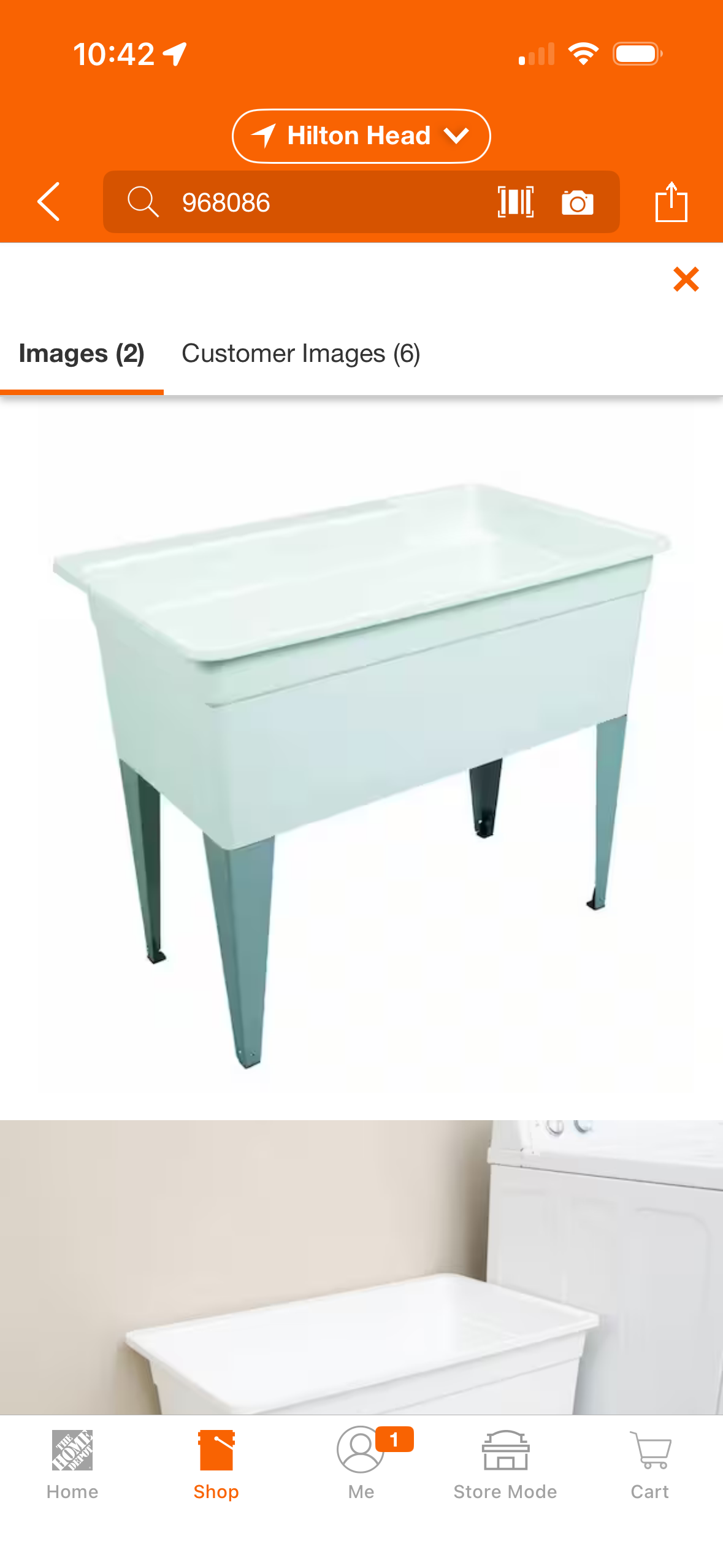 BigTub 40 in. x 24 in. x 33 in. Polypropylene Floor Mount Utility Tub in White