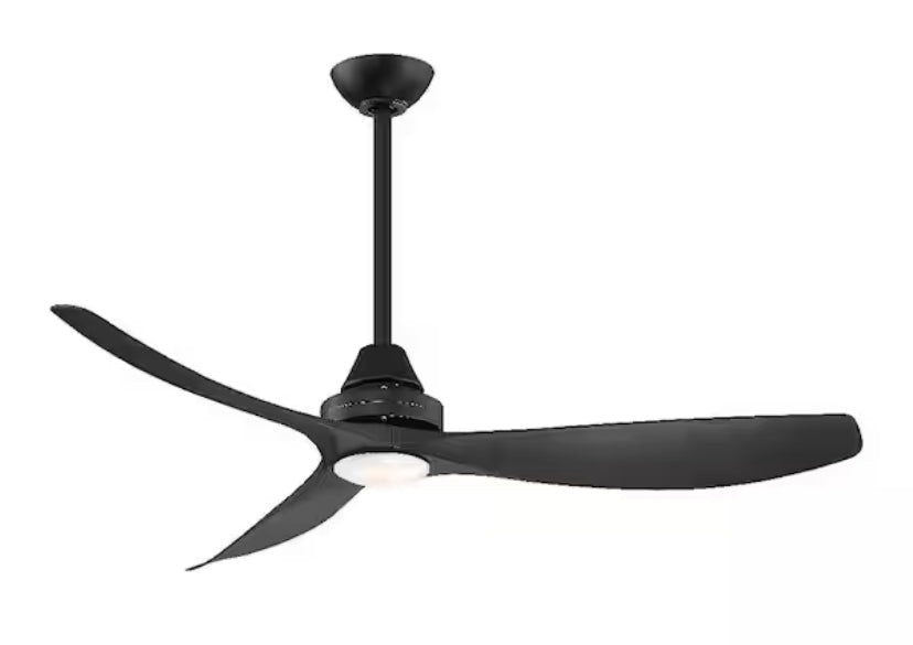 Levanto 52 in. LED Indoor/Outdoor Matte Black Ceiling Fan with Light