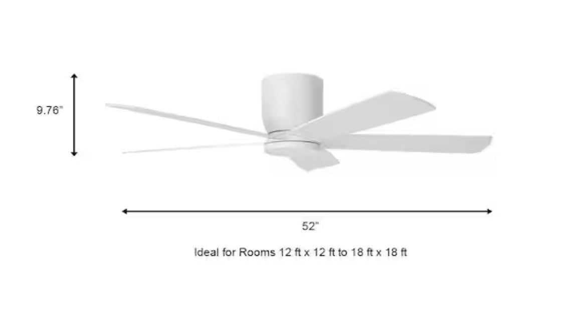 Britton 52 in. Integrated LED Indoor Matte White Ceiling Fan with Light Kit and Remote Control