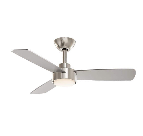 Dorsey 36 in. (3 ft. ) Indoor/Covered Outdoor Brushed Nickel Ceiling Fan with Remote Control and LED Light Kit