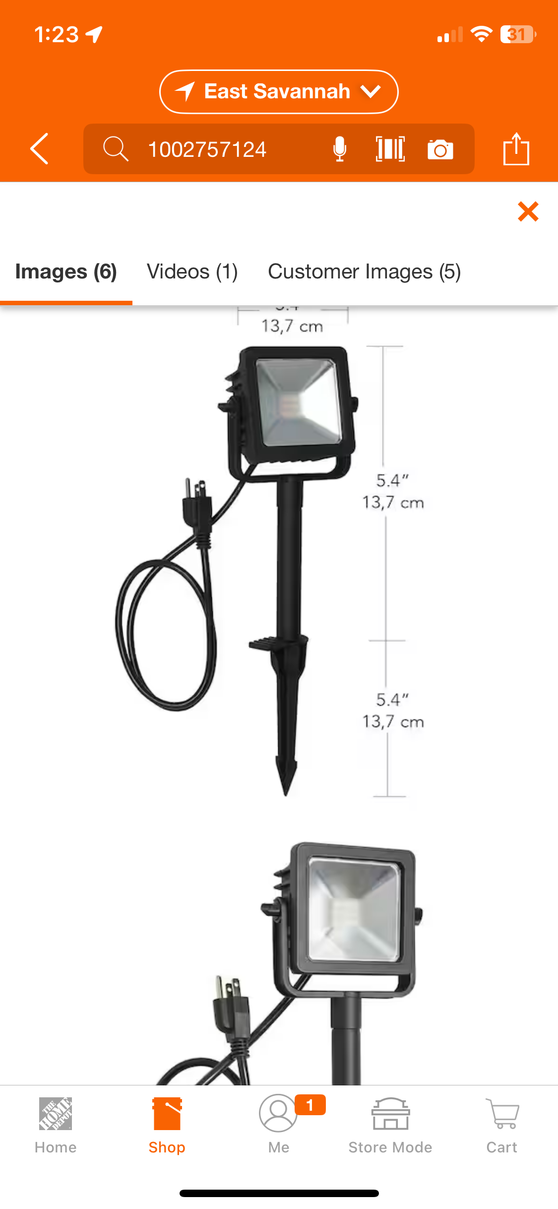 Plug-In Black Integrated LED Outdoor Landscape Flood Light