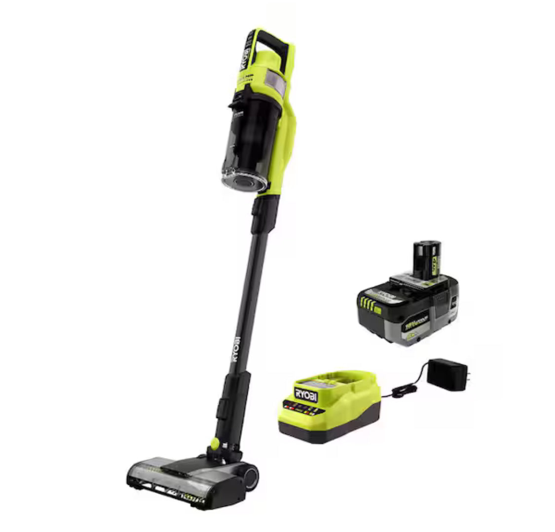 ONE+ HP 18V Brushless Cordless Pet Stick Vacuum Cleaner Kit with 4.0 Ah HIGH PERFORMANCE Battery and Charger