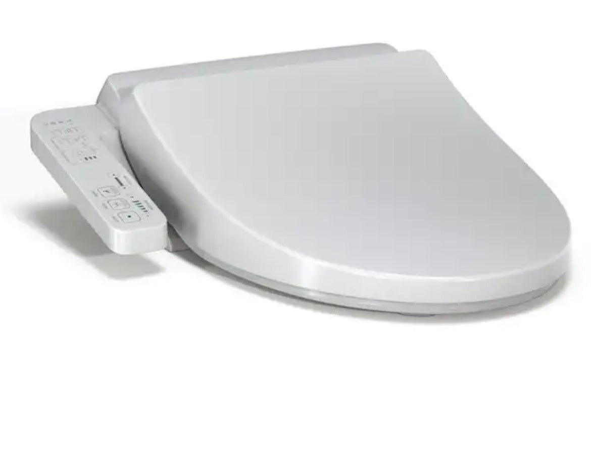 A2 Washlet Electric Heated Bidet Toilet Seat for Elongated Toilet in Cotton White