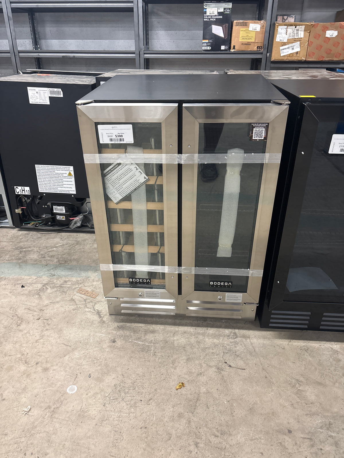 24 in. Dual Zone 19-Wine Bottle & 57-Can Beverage & Wine Cooler with removable Shelves & Child Lock in Stainless Steel