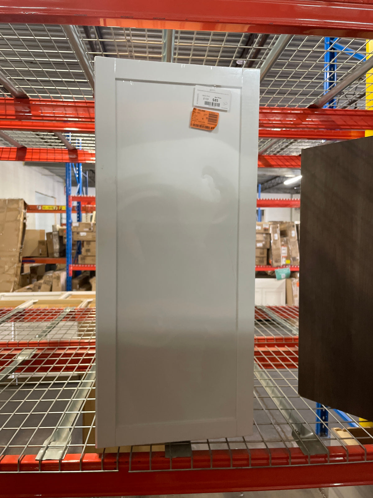 Courtland Polar White Finish Laminate Shaker Stock Assembled Wall Kitchen Cabinet 18 in. x 42 in. x 12 in.