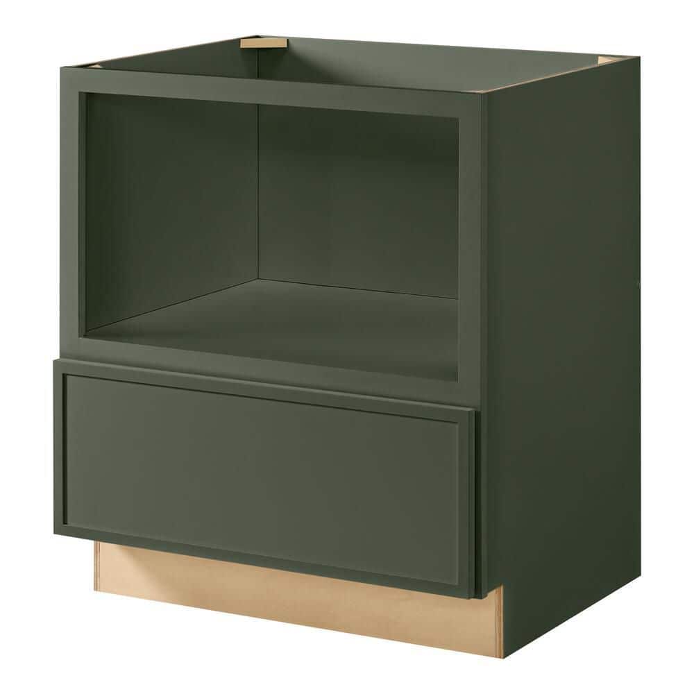 Leyton 30 in. W x 24 in D x 34.5 in H Ready to Assemble Plywood Slim Shaker Microwave Base Kitchen C