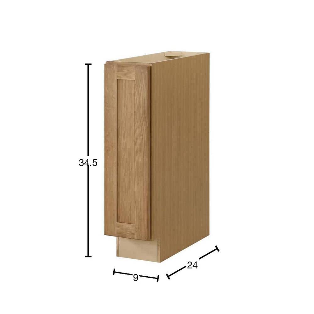 Avondale 9 in. W x 24 in. D x 34.5 in. H Ready to Assemble Plywood Shaker Base Kitchen Cabinet in