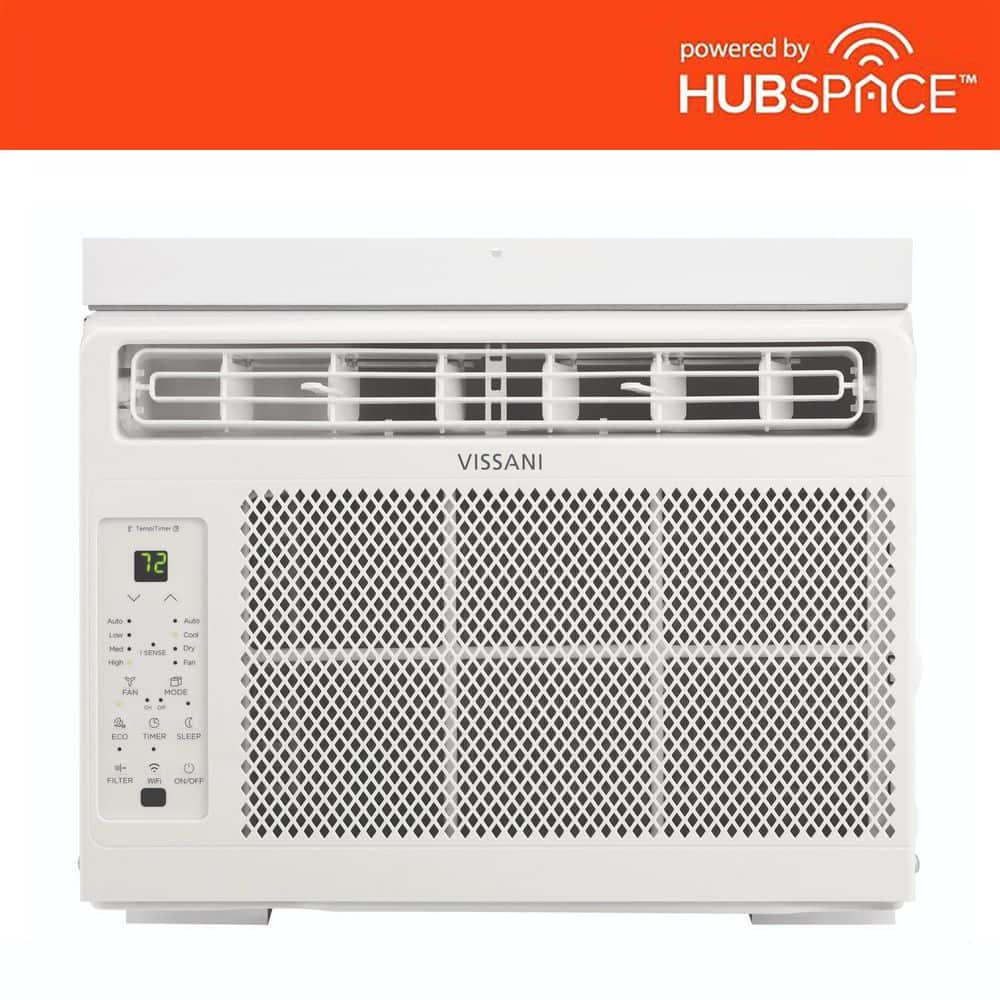 6,000 BTU 115-Volt Smart Window Air Conditioner Cools 250 sq. ft. with Dehumidifier and Remote, Powe