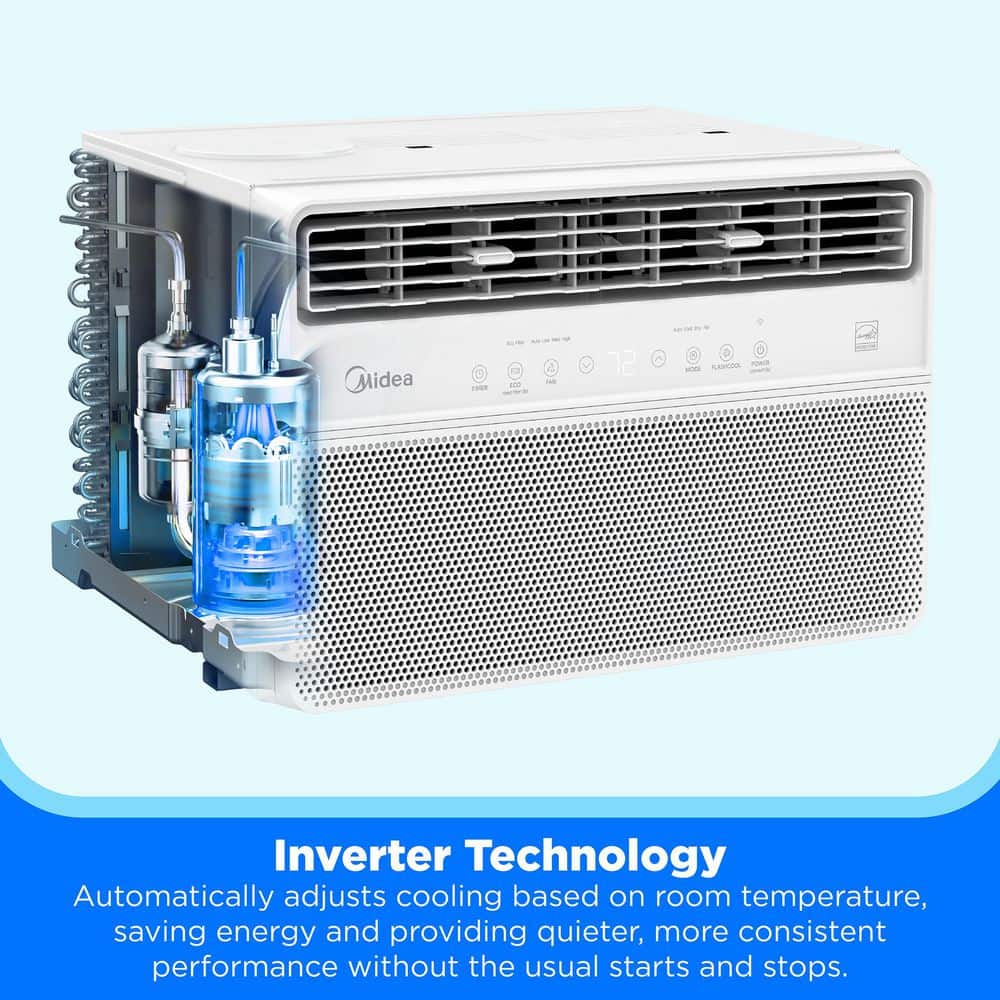 10,000 BTU Smart Inverter Plus Window Air Conditioners for Rooms up to 450 Sq. Ft. with Dual Filter,