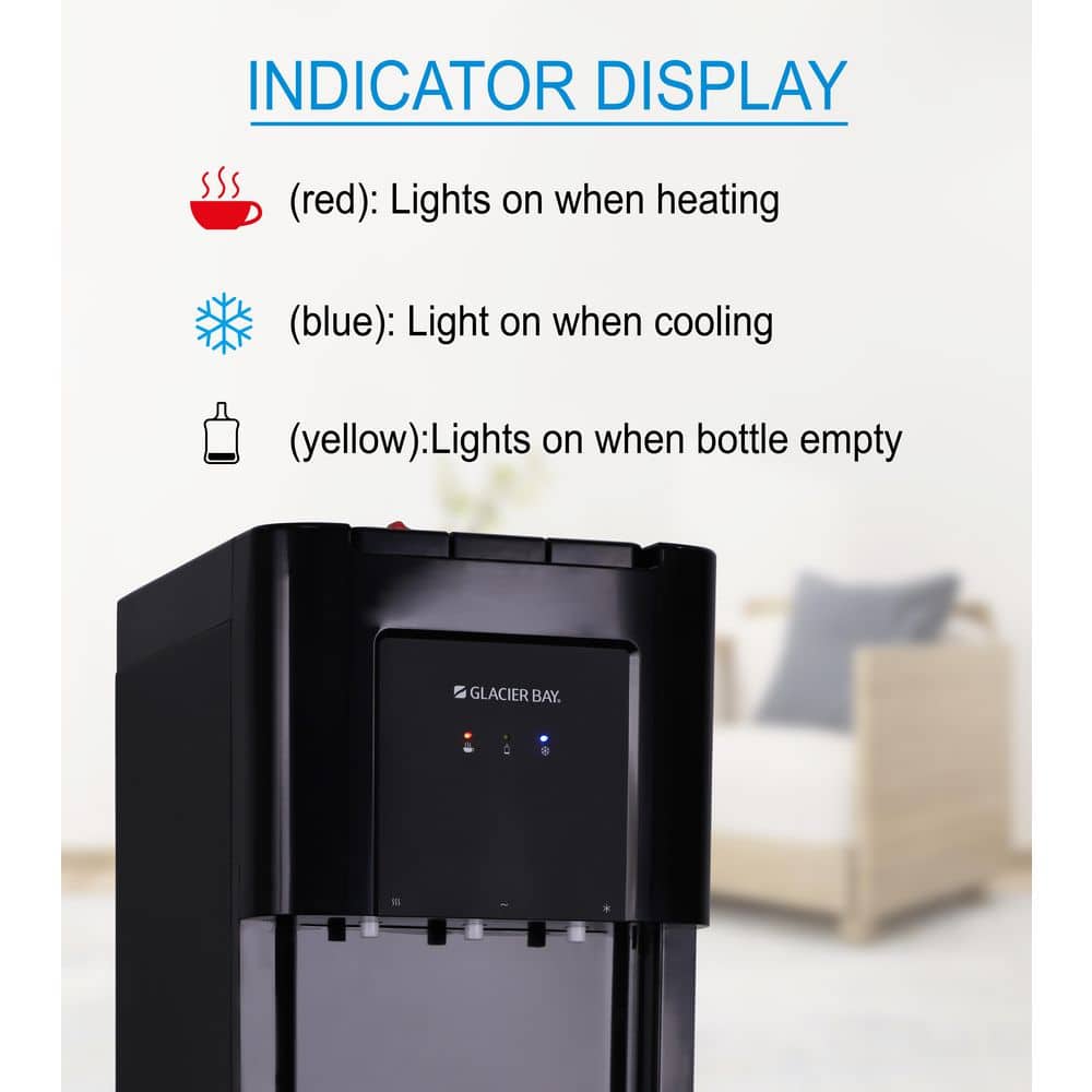 Black Bottom Load Water Dispenser