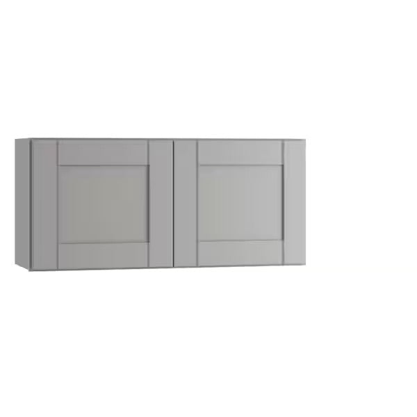 Richmond Vesuvius Gray Plywood Shaker Stock Ready to Assemble Wall Kitchen Cabinet with 2 doors (36 in.x12 in. x12 in.)