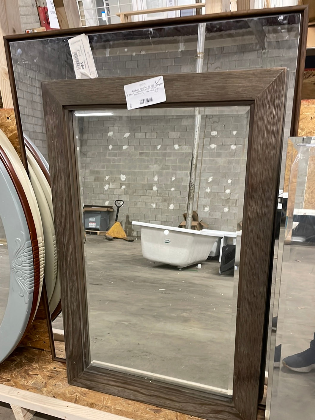 Kordite 24x32 rectangular framed bathroom vanity mirror in charcoal