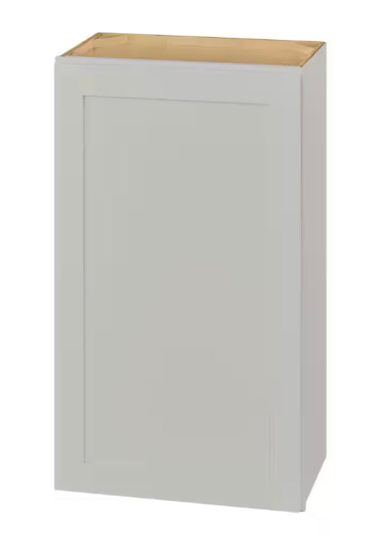 Avondale Shaker Dove Gray Quick Assemble Plywood 21 in Wall Cabinet (21 in W x 36 in H x 12 in D)