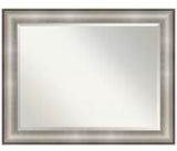 Imperial 33 in. x 27 in. Modern Rectangle Framed Silver Bathroom Vanity Mirror