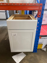 Courtland 21 in. W x 24 in. D x 34.5 in. H Assembled Shaker Base Kitchen Cabinet in Polar White