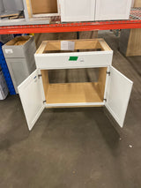 Westfield Feather White Assembled Sink Base Kitchen Cabinet (36 in. W x 23.75 in. D x 35 in. H)