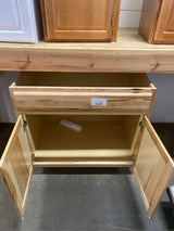 Hampton 36 in. W x 24 in. D x 34.5 in. H Assembled Sink Base Kitchen Cabinet in Natural Hickory