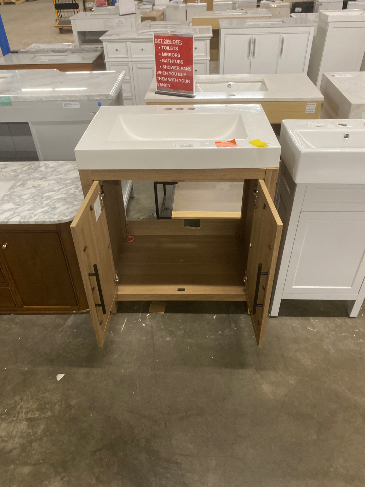 Doveton 36 in. W x 19 in. D x 34.5 in. H Single Sink Bath Vanity in White with White Engineered Stone Top
