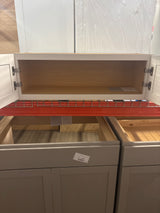 Westfield Feather White Shaker Stock Assembled Wall Kitchen Bridge Cabinet (36 in. W x 12 in. D x 12 in. H)