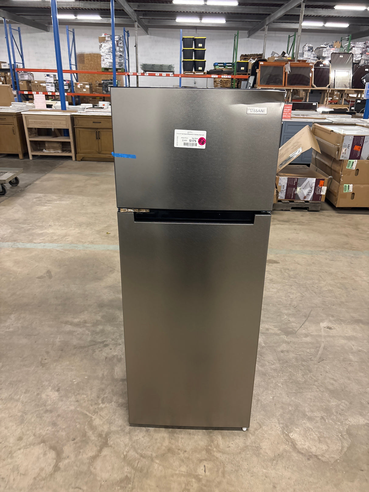 7.2 cu. ft. Top Freezer Refrigerator in Stainless Steel Look