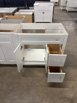 Ridge 36 in. W x 22 in. D x 34 in. H Bath Vanity Cabinet without Top in White