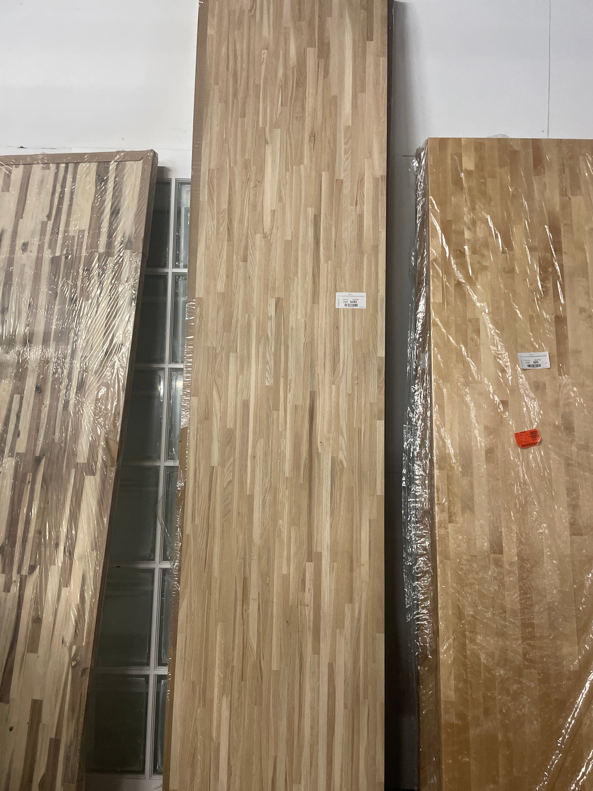 10 ft. L x 25 in. D Unfinished Oak Solid Wood Butcher Block Countertop with Eased Edge
