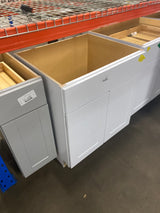 Shaker 30 in. W x 24 in. D x 34.5 in. H Assembled Sink Base Cabinet in Satin White