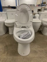 1-piece 1.1 GPF/1.6 GPF High Efficiency Dual Flush Elongated Toilet in White Slow-Close, Seat Included