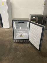 24.43in. Beverage Fridge Refrigerator 150 QT Indoor/Outdoor Undercounter or Freestanding with Metal Plate Body Sliver