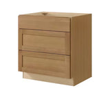 Avondale 30 in. W x 24 in. D x 34.5 in. H Ready to Assemble Plywood Shaker Drawer Base Kitchen Cabinet in White Oak
