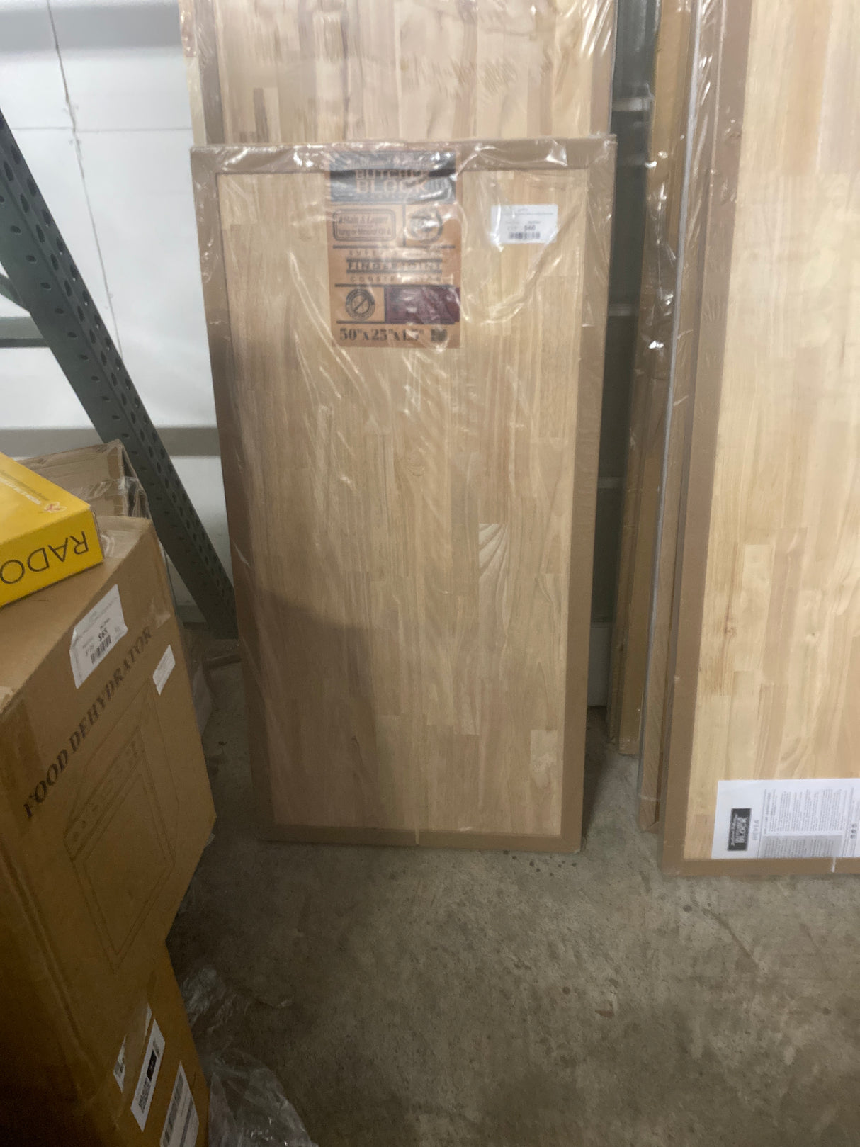 4 ft. L x 25 in. D Unfinished Hevea Solid Wood Butcher Block Countertop With Eased Edge