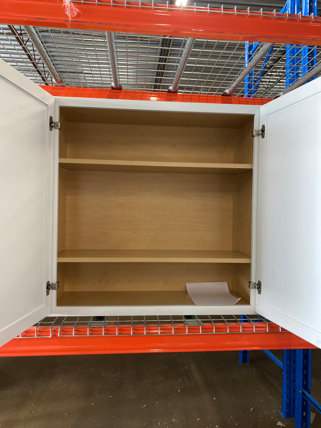 Courtland Polar White Finish Laminate Shaker Stock Assembled Wall Kitchen Cabinet 36 in. x 36 in. x 12 in.