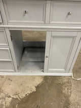 Hampton Harbor 72 in. W x 22 in. D Double Bath Vanity in Dove Grey with Marble Vanity Top in White