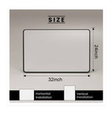 24 in. W x 32 in. H Vanity Rectangular Black Wall Mirror Aluminum Alloy Framed Bathroom Mirror