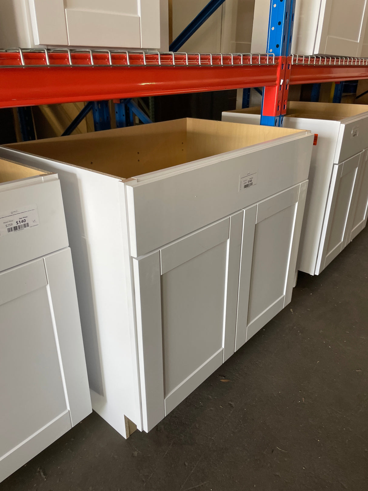 Shaker Satin White Stock Assembled Sink Base Kitchen Cabinet (36 in. x 34.5 in. x 24 in.)