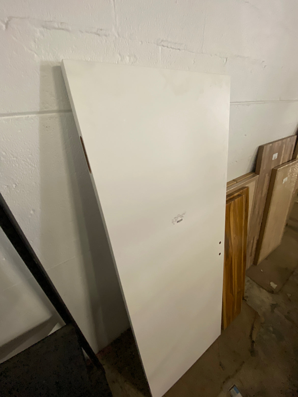 Invisible Reverse Frameless 30in. x 80in. Left-Hand Primed White Wood Single Prehung Interior door w/ Concealed Hinges