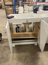 31 x 35 Freestanding  White Vanity with Top