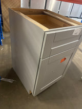 Arlington Veiled Gray Plywood Shaker Stock Assembled Base Kitchen Cabinet Soft Close 21 in. W x 24 in. D x 34.5 in. H