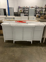 Sassy 72 in. W x 22 in. D x 34 in. H Single Sink Bath Vanity in Dove Gray with Carrara Marble Top