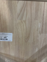 4 ft. L x 30 in. D Unfinished Hevea Solid Wood Butcher Block Desktop Countertop with Square Edge