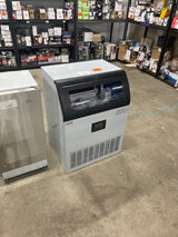24 in. 300 lbs. Per Day Ice Maker in Silver 7,800 + Ice Cube Daily with Internal Blue LED Lighting and Adjustable Height