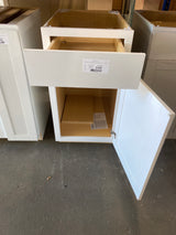 Westfield Feather White Shaker Stock Assembled Base Kitchen Cabinet (18 in. W x 23.75 in. D x 35 in. H)