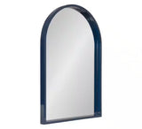 Travis Navy Blue 20 in. W x 30 in. H Arch MDF Wall Mirror