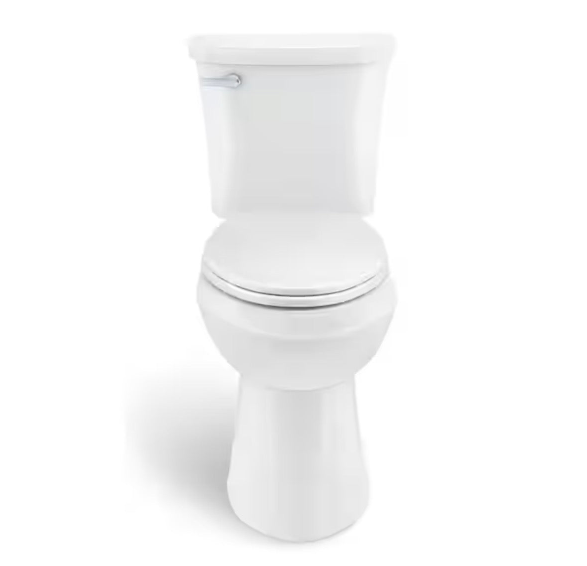 Power Flush 12 in. Rough In 2-Piece 1.28 GPF Single Flush Elongated Toilet in White, Seat Included
