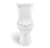 Power Flush 12 in. Rough In 2-Piece 1.28 GPF Single Flush Elongated Toilet in White, Seat Included