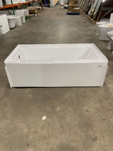 Classic 500 60 in. Left Drain Rectangular Alcove Bathtub in High Gloss White