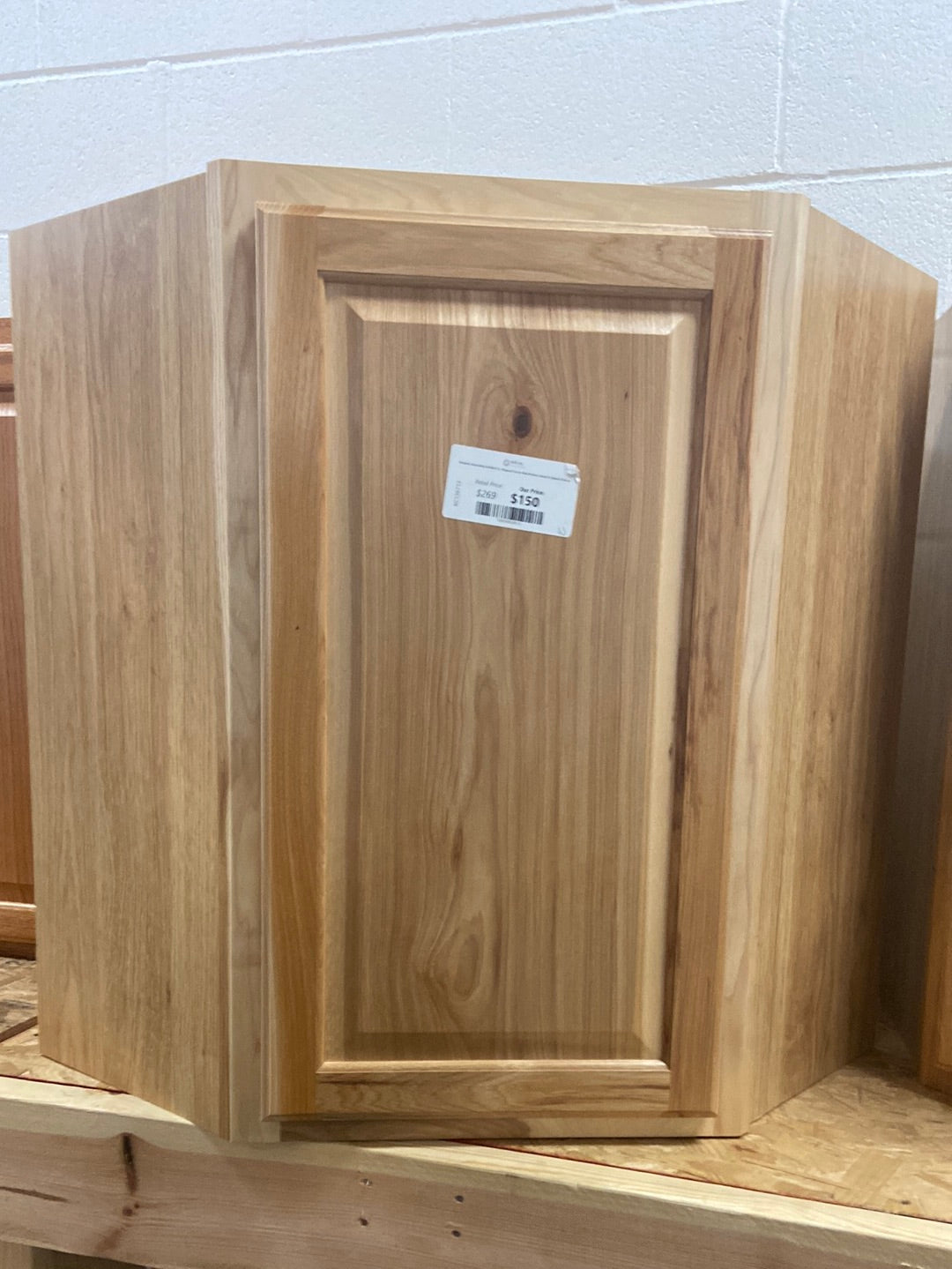 Hampton Assembled 24x30x12 in. Diagonal Corner Wall Kitchen Cabinet in Natural Hickory