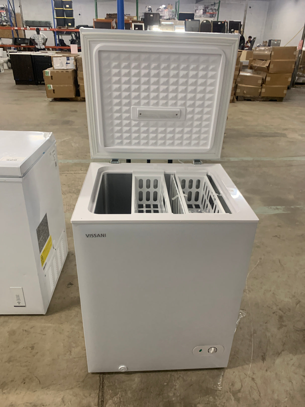 5.0 cu. ft. Manual Defrost Chest Freezer with LED Light in White Garage Ready