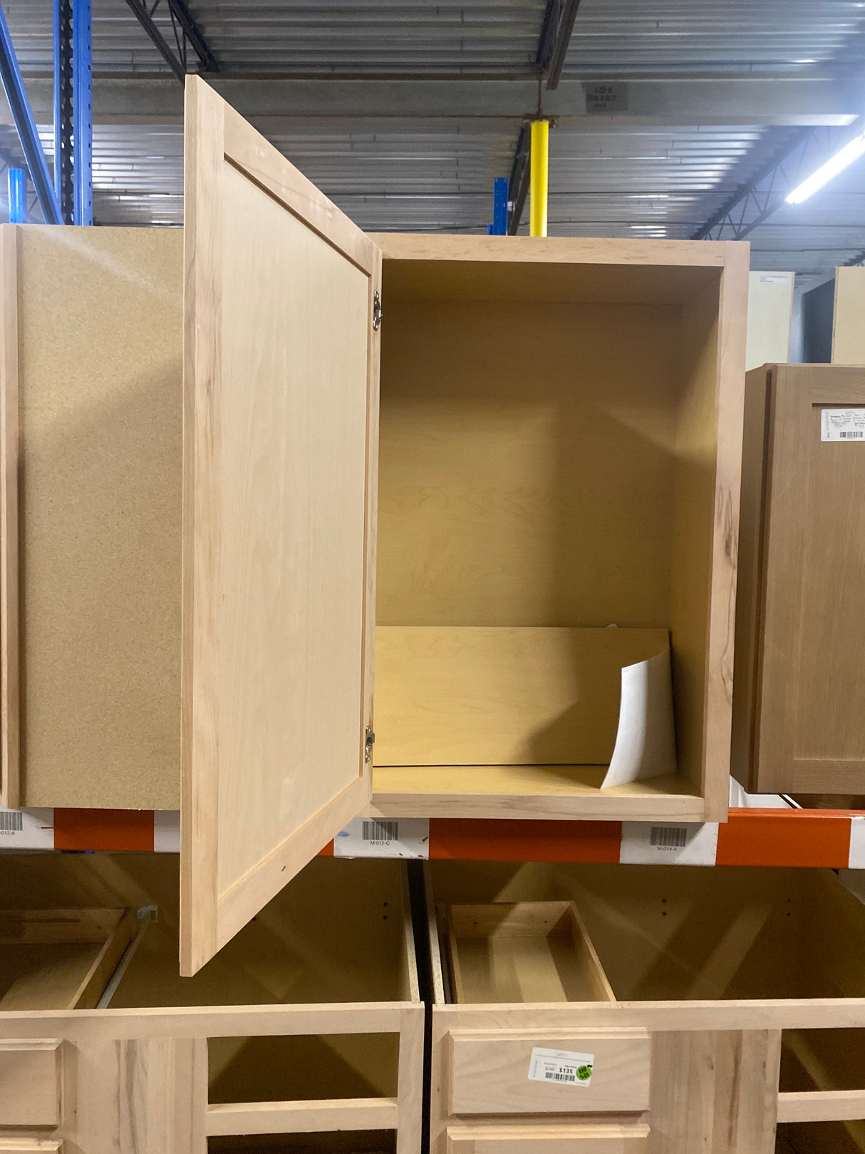 24 in. W x 12 in. D x 36 in. H Assembled Wall Kitchen Cabinet in Unfinished with Recessed Panel