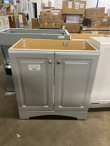 31 in. Single Sink Pearl Gray Bath Vanity Without Top(Assembled)